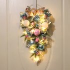 Christmas Artificial Front Door Swags with Ball Ornaments Hanging Teardrop Swag