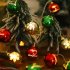 Christmas Ball LED Lights Star Round Christmas Tree String Lights Tree Decoration For Christmas Home Party New Year Fairy Lights Christmas five pointed star 1 5