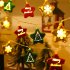 Christmas Ball LED Lights Star Round Christmas Tree String Lights Tree Decoration For Christmas Home Party New Year Fairy Lights Christmas five pointed star 1 5