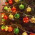 Christmas Ball LED Lights Star Round Christmas Tree String Lights Tree Decoration For Christmas Home Party New Year Fairy Lights Tianluoqiu 1 5m 10bulb always o