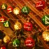 Christmas Ball LED Lights Star Round Christmas Tree String Lights Tree Decoration For Christmas Home Party New Year Fairy Lights Christmas five pointed star 1 5