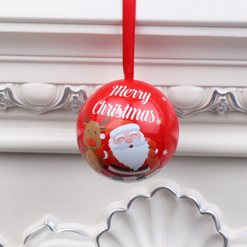 Christmas  Ball  Pendant Multiple Patterns Candy Box Kids Gifts Christmas Tree Ornament Christmas ball [A style]