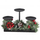 Christmas Candle Holders With Artificial Berries Pinecones Steal Base Artificial Christmas Centerpiece Suitable