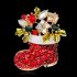 Christmas Cartoon Boots Rhinestone Brooch Badge Pin Alloy Creative Dress Accessories AL050 A