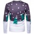 Christmas Casual Printing Long Sleeve Santa Claus and Little Man T shirt Male Clothes Photo Color XL