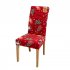 Christmas Chair Cover With High Backrest Santa Pattern Removable High Stretch Machine Washable Chair Seat Protector Cover For Dining Room 2 