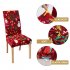 Christmas Chair Cover With High Backrest Santa Pattern Removable High Stretch Machine Washable Chair Seat Protector Cover For Dining Room 2 