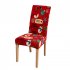 Christmas Chair Cover With High Backrest Santa Pattern Removable High Stretch Machine Washable Chair Seat Protector Cover For Dining Room 2 