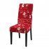 Christmas Chair Cover With High Backrest Santa Pattern Removable High Stretch Machine Washable Chair Seat Protector Cover For Dining Room 2 