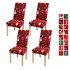 Christmas Chair Cover With High Backrest Santa Pattern Removable High Stretch Machine Washable Chair Seat Protector Cover For Dining Room 2 
