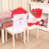 Christmas Chair Covers Slipcover Chair Back Cover for Kitchen Dining Room Hotel Xmas Holiday Party Decor Old woman