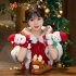 Christmas Clap Circle Plush Toys Hand Ring Ornaments Stuffed Plush Doll For Home Christmas Decor Party Gifts Elk 25cm