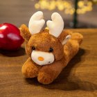 Christmas Clap Circle Plush Toys Hand Ring Ornaments Stuffed Plush Doll For Home Christmas Decor Party Gifts Elk 25cm