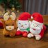 Christmas Clap Circle Plush Toys Hand Ring Ornaments Stuffed Plush Doll For Home Christmas Decor Party Gifts Elk 25cm