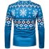 Christmas Clothes Male Casual 3D Special Cartoon Cat Printing Round Collar Long Sleeve T shirt Blue red XL