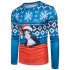 Christmas Clothes Male Casual 3D Special Cartoon Cat Printing Round Collar Long Sleeve T shirt Photo Color 2XL