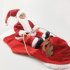 Christmas Coat Santa Claus Rides Deer Shape Costume for Pet Dog Party Cosplay M
