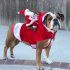 Christmas Coat Santa Claus Rides Deer Shape Costume for Pet Dog Party Cosplay M