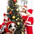 Christmas Coat Santa Claus Rides Deer Shape Costume for Pet Dog Party Cosplay S