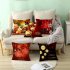 Christmas Cushion Cover 45 45 Red Merry Christmas Printed Polyester Decorative Pillows Sofa Decoration 25