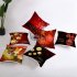 Christmas Cushion Cover 45 45 Red Merry Christmas Printed Polyester Decorative Pillows Sofa Decoration 25
