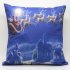 Christmas Cushion Cover with LED Lights Shining Linen Cushion Cover for Sofa Home Decoration without Pillow Inner 