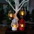 Christmas Decoration Light Lamps Creative Printing Oil Lamp Ornament Laser Barn Lantern Hanging Decoration