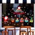 Christmas Decoration No Adhesive Static Windows Glass Sticker Santa Claus Train Removable Christmas Wall Sticker