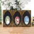 Christmas Decoration Pendant Painted Religious Christmas Small Lights Hollow Out Starry Ornament E bronze girl