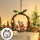 Christmas Decorations Wreaths With Santa Snowman Ornament Battery Powered Artificial Wreath For Front Door Outside garland santa