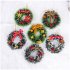 Christmas Decorative Ornaments Red Fruit Gift Bag Garland Pendant Mini Christmas Garland Wreath A white red fruit five pointed star