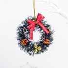 Christmas Decorative Ornaments Red Fruit Gift Bag Garland Pendant Mini Christmas Garland Wreath B white gift bag bell