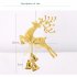 Christmas  Deer  Bell  Pendant Christmas Tree Decor Elk Bell String Pendant With Rope Golden