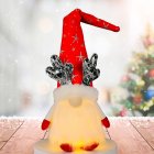 Christmas  Doll Christmas Decoration With Lights Luminous Rudolph Faceless Doll Antler hat with light red