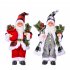 Christmas  Doll Standing Pose Santa Claus Pine Leaves Handheld Christmas Decorations Resin Standing Santa Claus Red