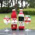 Christmas  Element  Bottle  Cover  Cup  Sleeve Santa Claus Snowman Cartoon Christmas Table Decorations Grid wine cover elderly