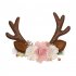 Christmas Elk Reindeer Antlers Headbands With Flowers Hair Accessories Styling Tools For Birthday Party Christmas Gift  4