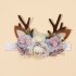 Christmas Elk Reindeer Antlers Headbands With Flowers Hair Accessories Styling Tools For Birthday Party Christmas Gift  2