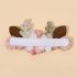Christmas Elk Reindeer Antlers Headbands With Flowers Hair Accessories Styling Tools For Birthday Party Christmas Gift  2