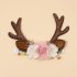 Christmas Elk Reindeer Antlers Headbands With Flowers Hair Accessories Styling Tools For Birthday Party Christmas Gift  2