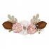 Christmas Elk Reindeer Antlers Headbands With Flowers Hair Accessories Styling Tools For Birthday Party Christmas Gift  2