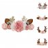 Christmas Elk Reindeer Antlers Headbands With Flowers Hair Accessories Styling Tools For Birthday Party Christmas Gift  5