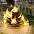 Christmas Elk Shape String Lights LED Xmas Tree Garland Hanging Ornaments for Party IR two in one battery box reindeer shape