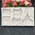 Christmas Gingerbread House Shape Silicone Mold for Fondant Cake Chocolate Decorating Tool gray