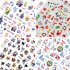 Christmas Halloween Adhesive 3d Nail Sticker Foil For Nails Art Decoration Cartoon Designs Nail Decals F682