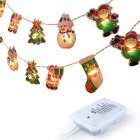 Christmas LED String Light With Snowmen Santa Christmas Socks 1.2m 10leds/2.5m 20leds Xmas Hanging Lamp New Year Gifts
