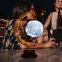 Christmas Led Night Light Moon Shaped Handmade Jute Twine Lunar Lamp Ornament Iron Art Ball Light colorful