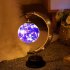 Christmas Led Night Light Moon Shaped Handmade Jute Twine Lunar Lamp Ornament Iron Art Ball Light colorful