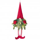 Christmas Long-legged Gnome with Pine Needle Hanging Doll with Light