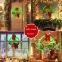 Christmas Luminous Garland With Night Light Door Hanging Rattan For Front Door Wall Window Farmhouse Decoration Christmas wreath 2